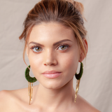 Aretes largos DELIRIO tejidos