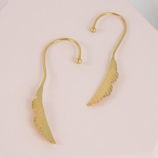 Aretes largos earcuff PLATANERA oro