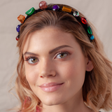 Diadema de invitada ÓRBITA con piedras multicolor