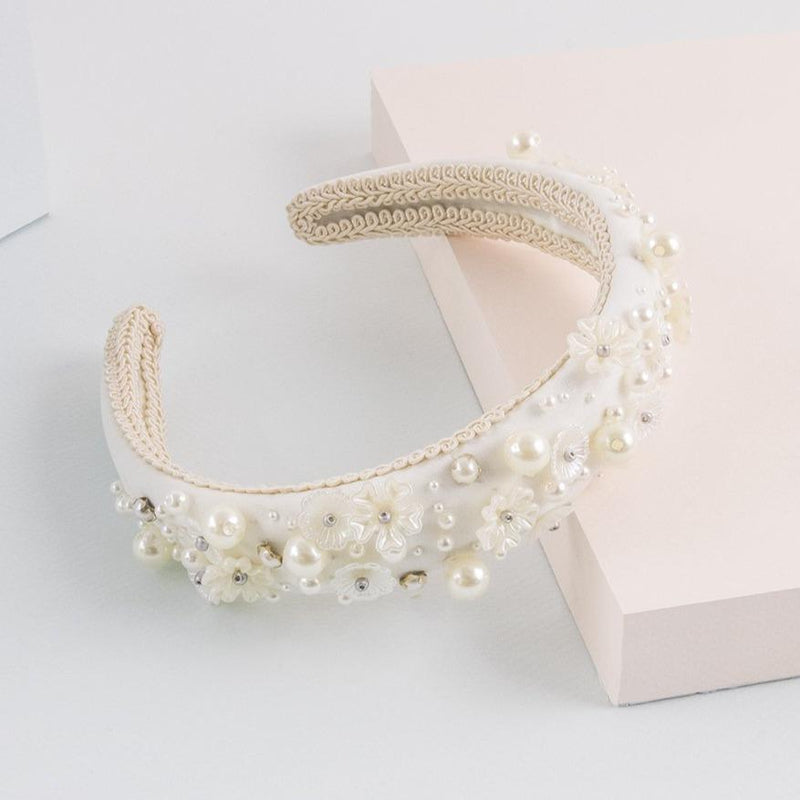 Diadema de novia NOCHES BLANCAS perla