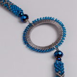 Sujeta gafas HOLDER DE VERANO tejido azul plata