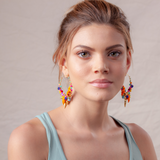 Aretes largos VERANO multicolor