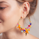 Aretes largos VERANO multicolor