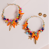 Aretes largos VERANO multicolor