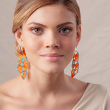 Aretes largos BIHAO tejidos