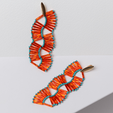 Aretes largos BIHAO tejidos
